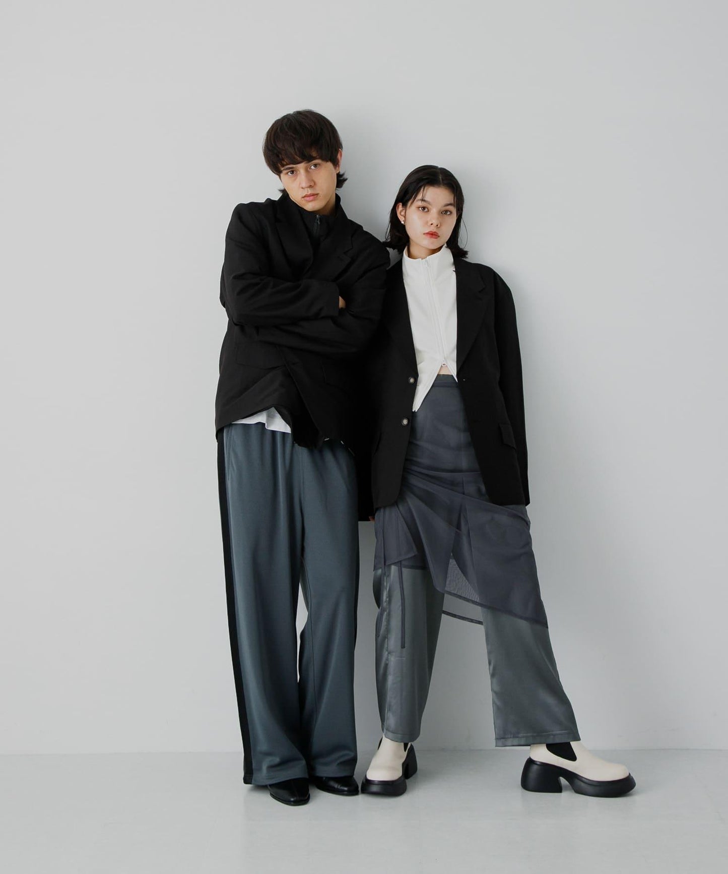 可搭配套裝單品 單排扣寬鬆西裝外套