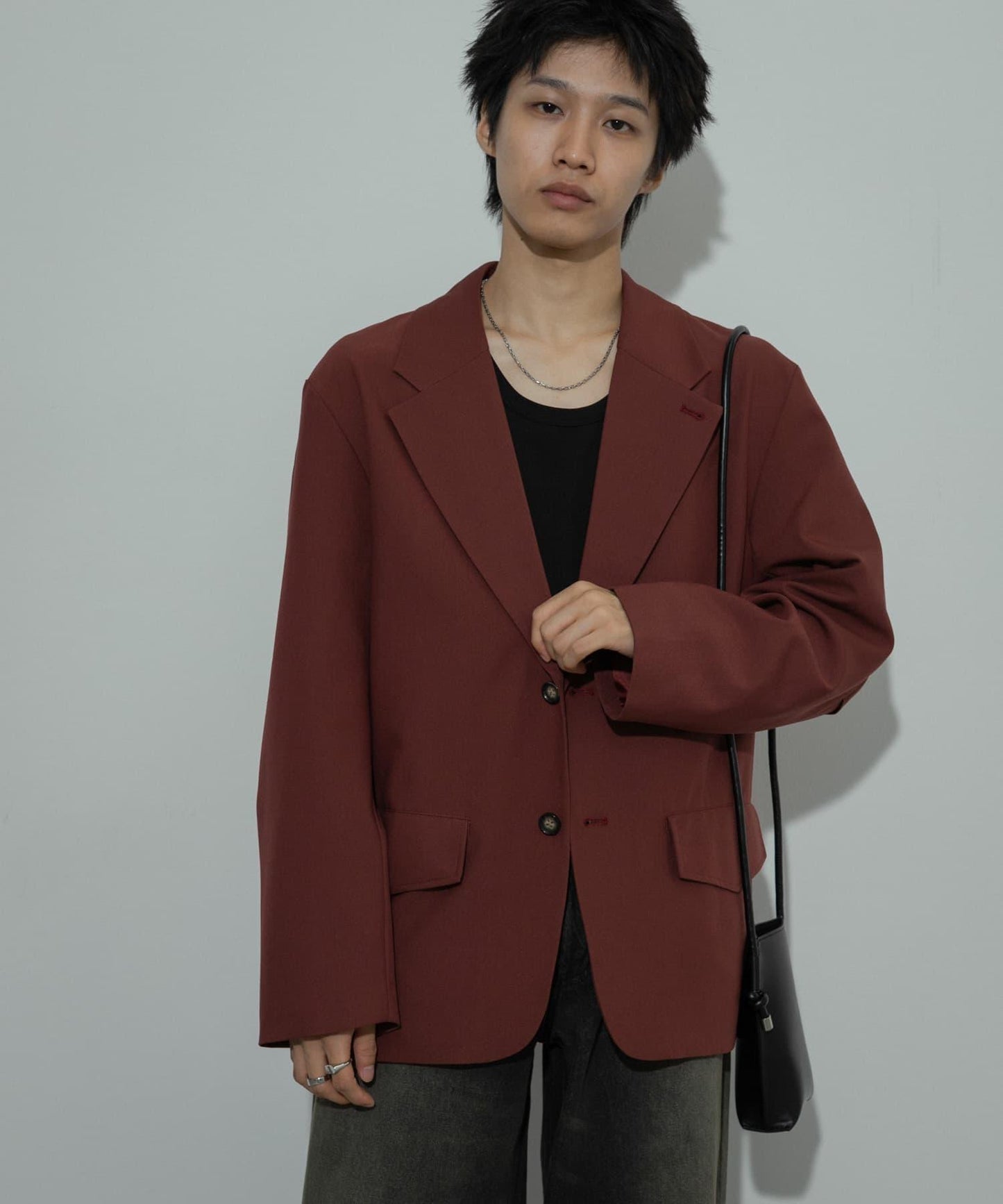 可搭配套裝單品 單排扣寬鬆西裝外套