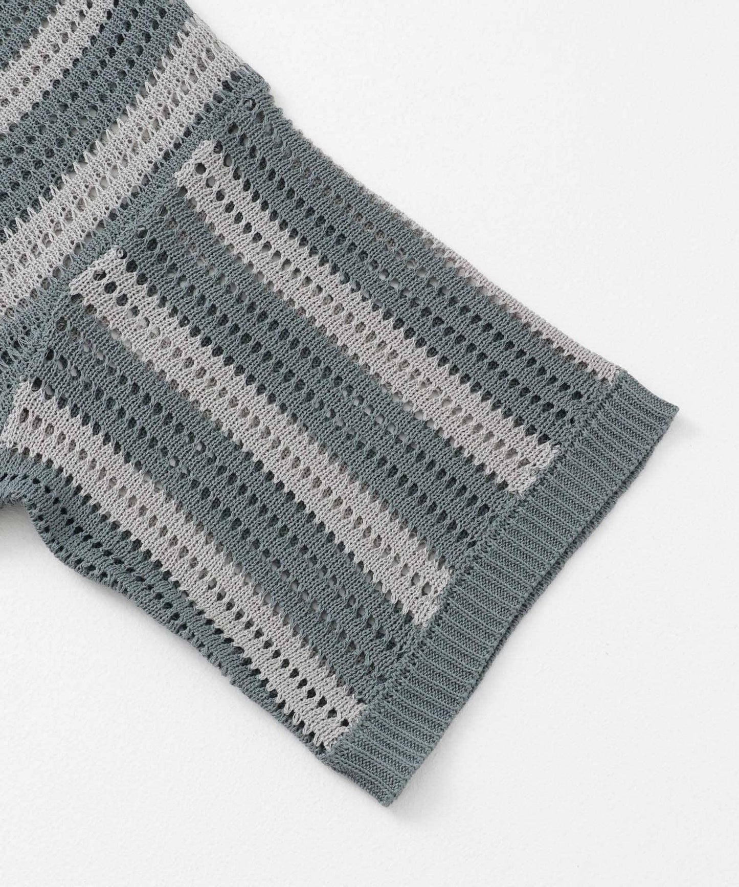 條紋短袖針織衫