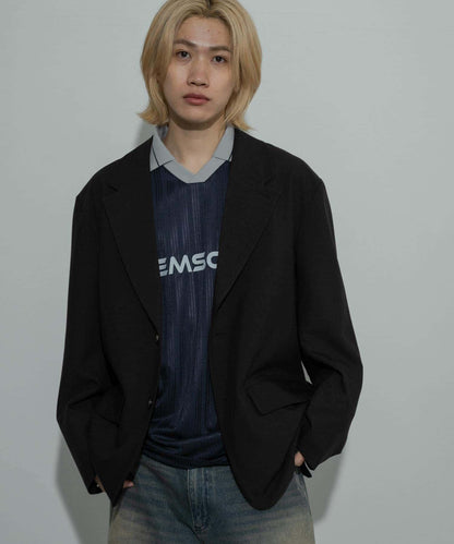 可搭配套裝單品 單排扣寬鬆西裝外套