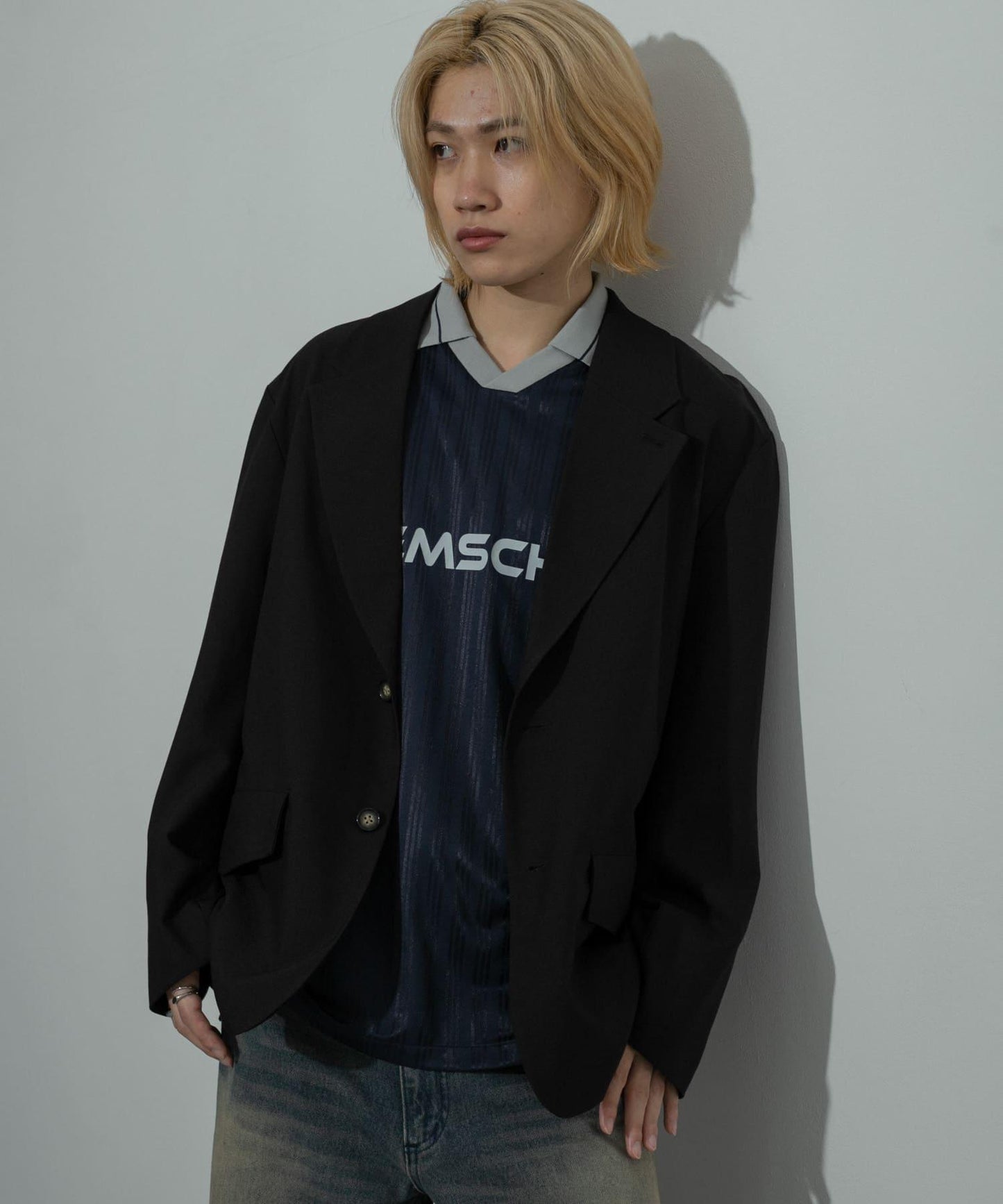 可搭配套裝單品 單排扣寬鬆西裝外套