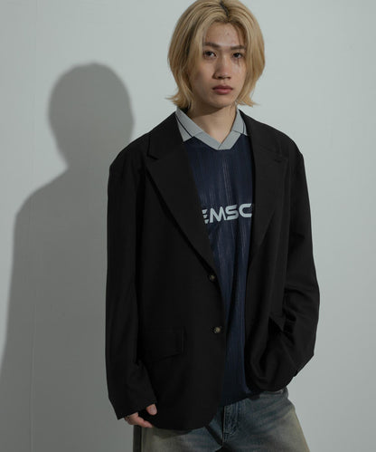 可搭配套裝單品 單排扣寬鬆西裝外套