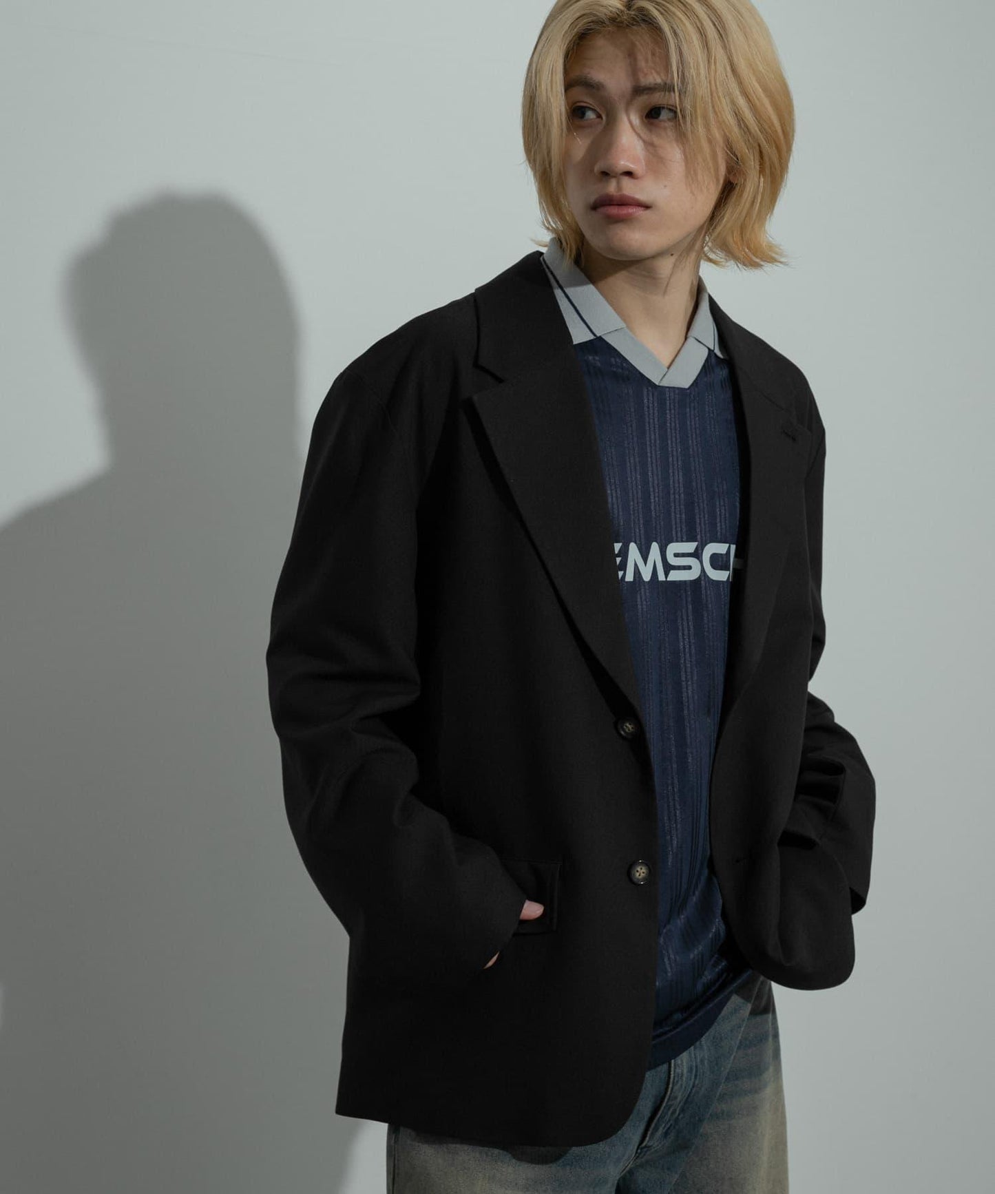 可搭配套裝單品 單排扣寬鬆西裝外套