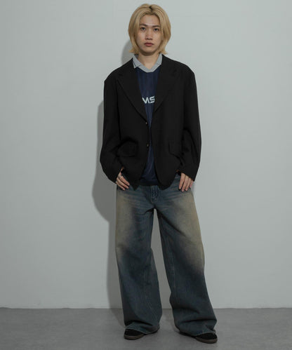 可搭配套裝單品 單排扣寬鬆西裝外套