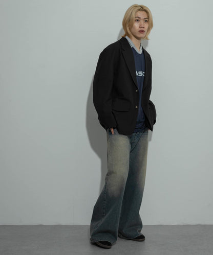 可搭配套裝單品 單排扣寬鬆西裝外套