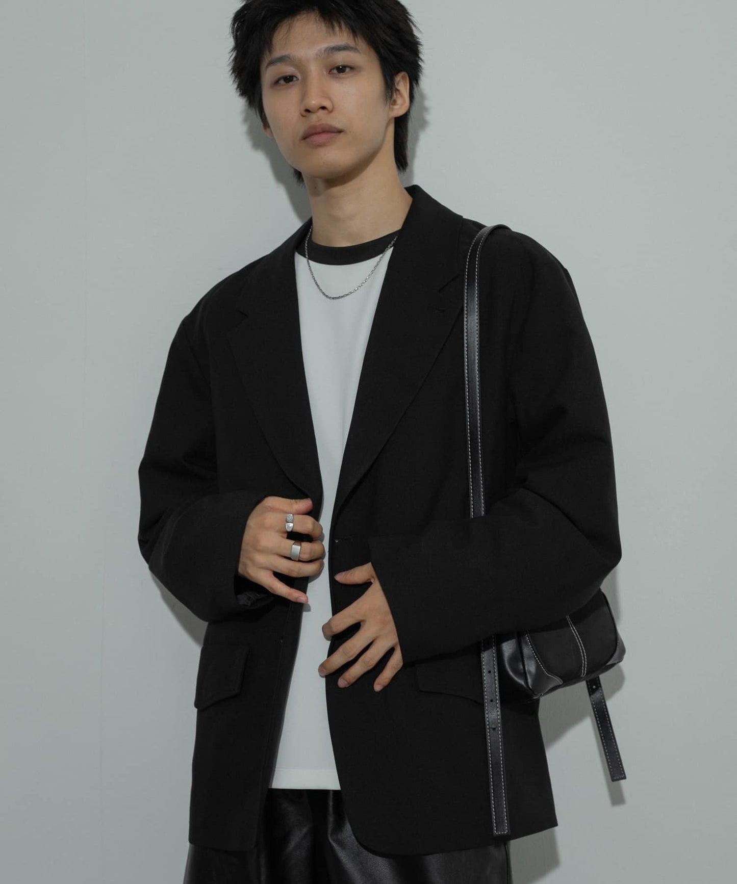 可搭配套裝單品 單排扣寬鬆西裝外套