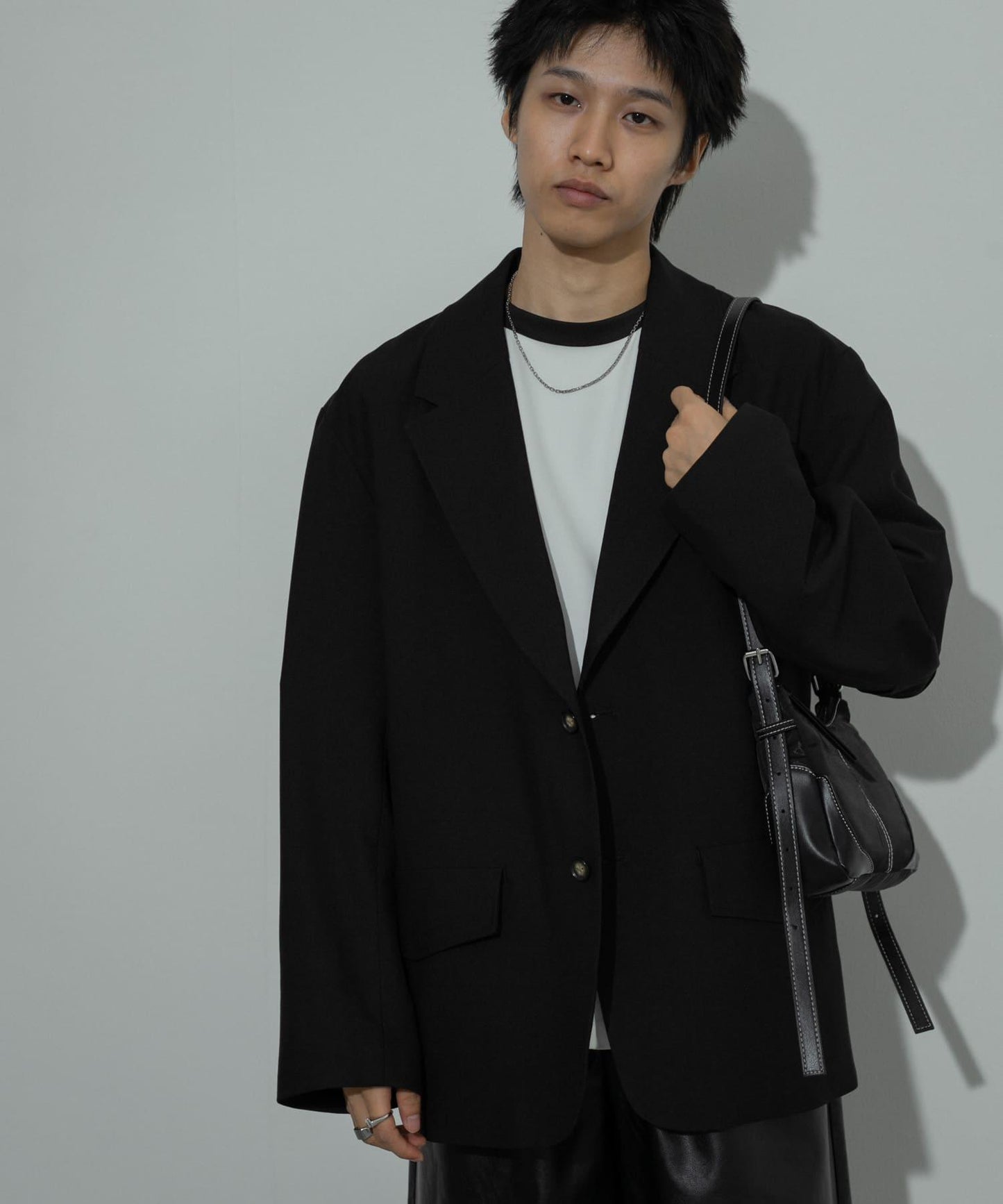 可搭配套裝單品 單排扣寬鬆西裝外套