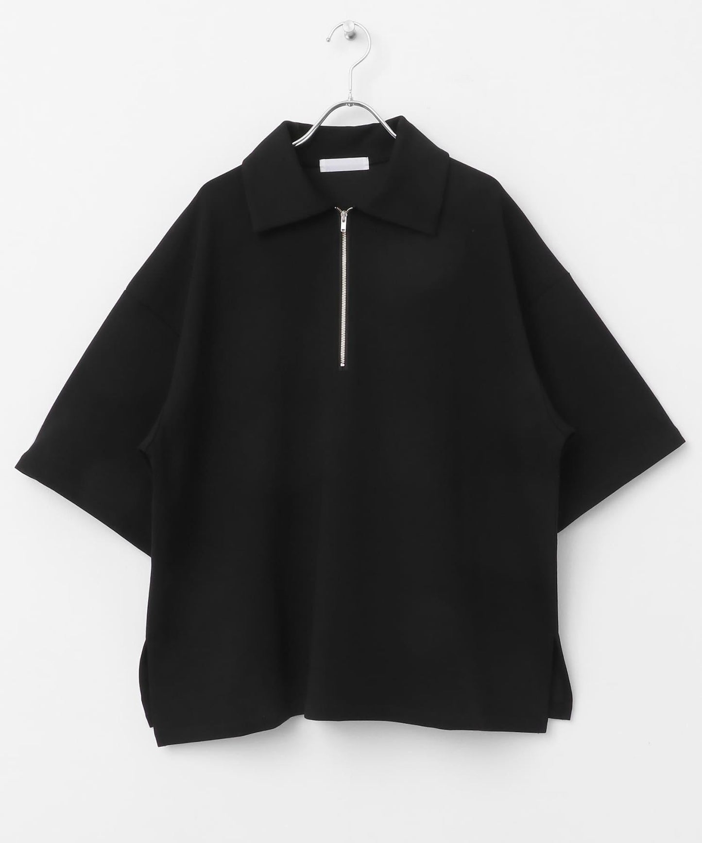 中性款高彈力半拉鍊短袖T恤