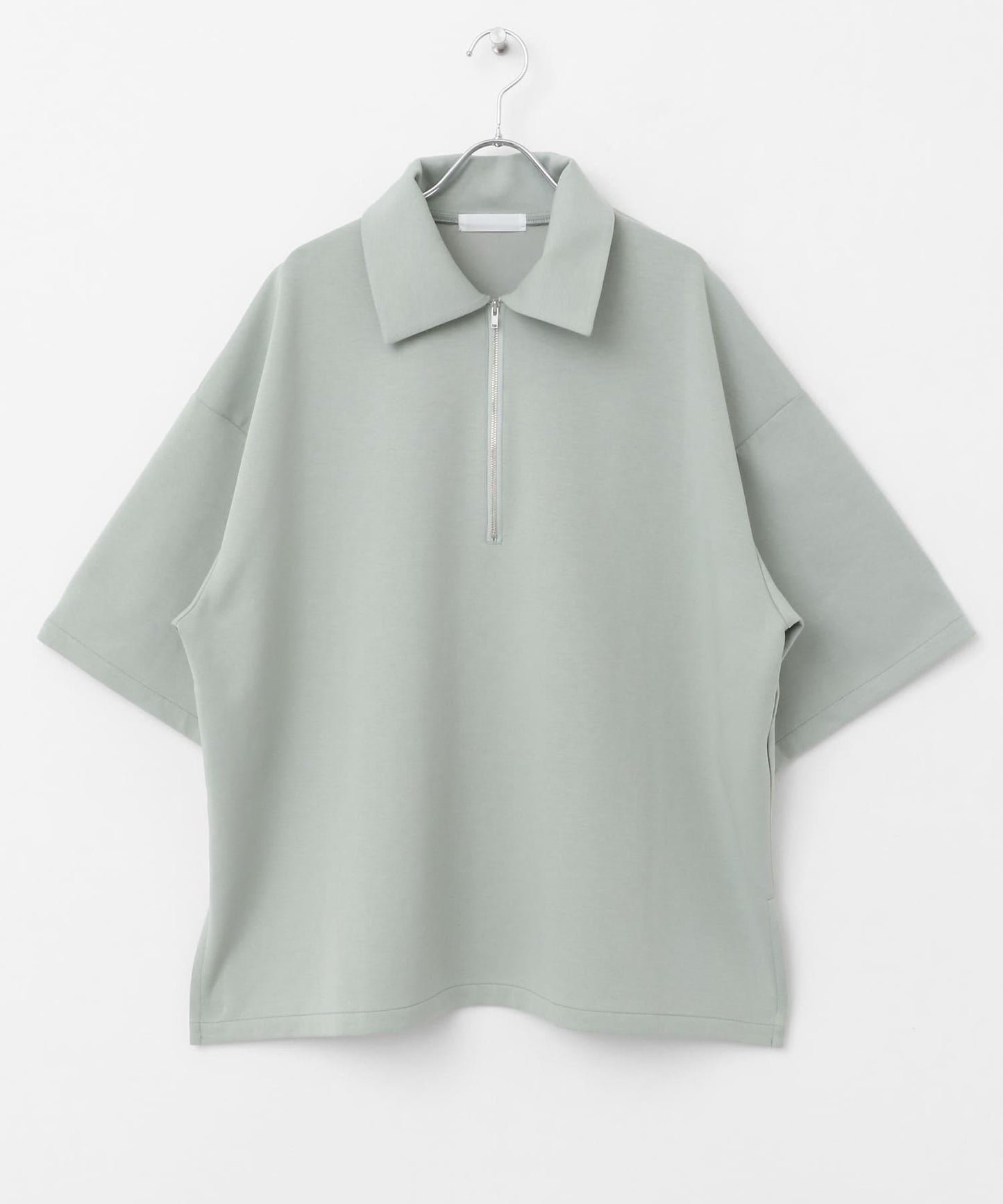 中性款高彈力半拉鍊短袖T恤