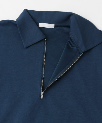 中性款高彈力半拉鍊短袖T恤