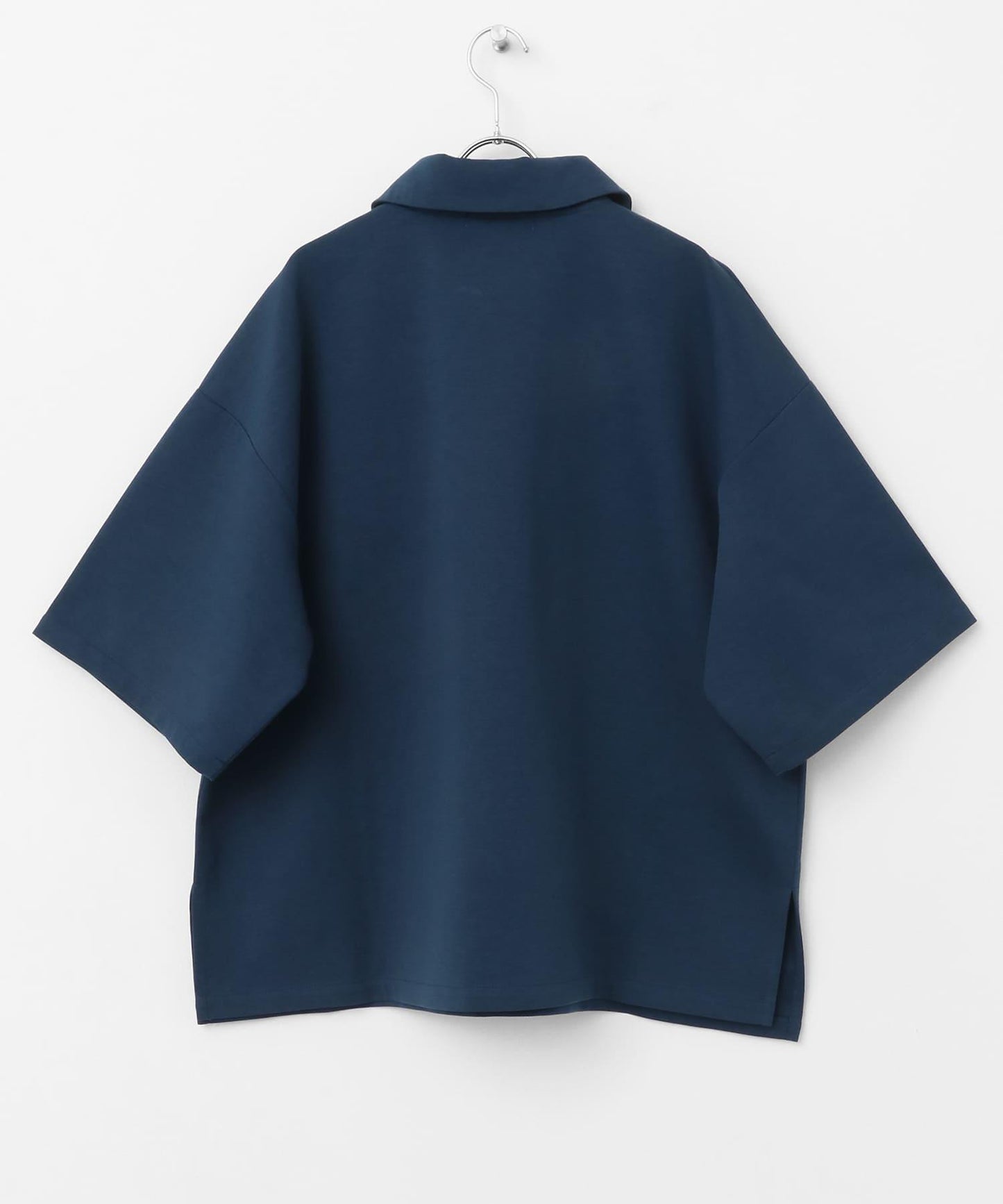 中性款高彈力半拉鍊短袖T恤