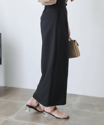 含XS及TALL尺碼 亞麻感高腰裹身半身裙