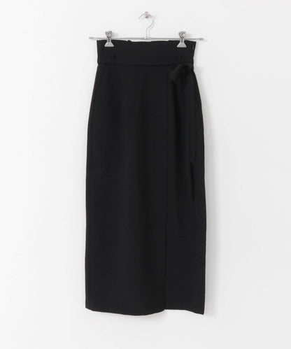 含XS及TALL尺碼 亞麻感高腰裹身半身裙