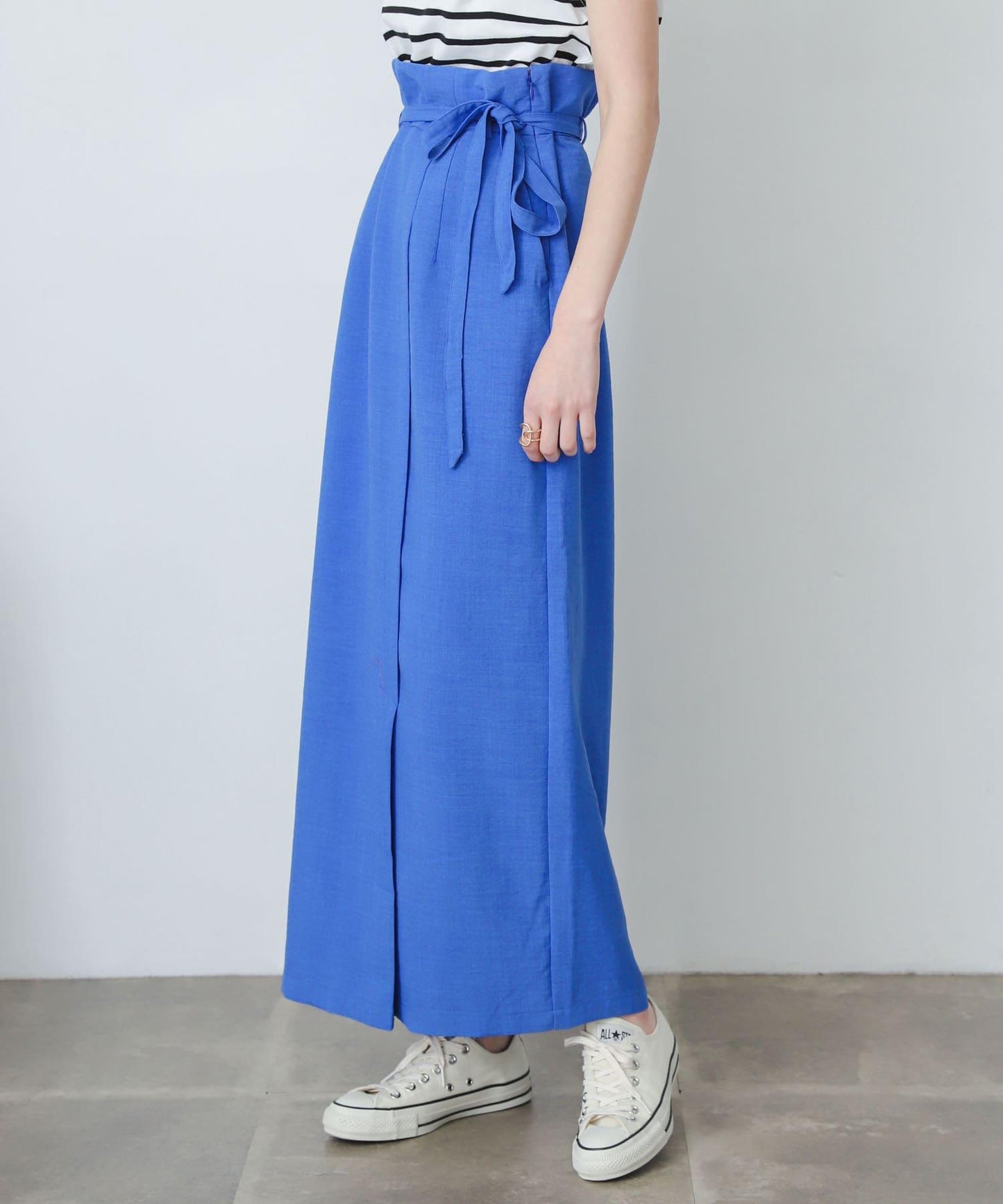 含XS及TALL尺碼 亞麻感高腰裹身半身裙