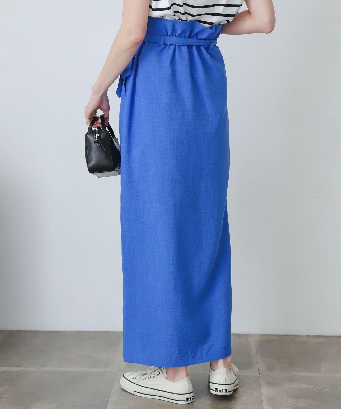 含XS及TALL尺碼 亞麻感高腰裹身半身裙