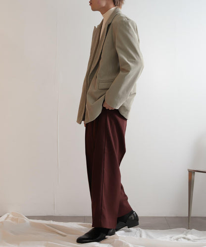 「套裝可搭配」燈芯絨雙排扣寬鬆西裝外套