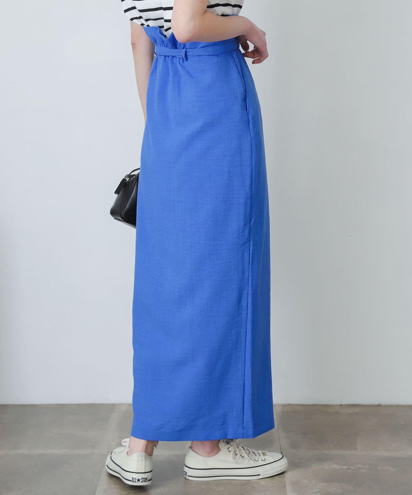 含XS及TALL尺碼 亞麻感高腰裹身半身裙