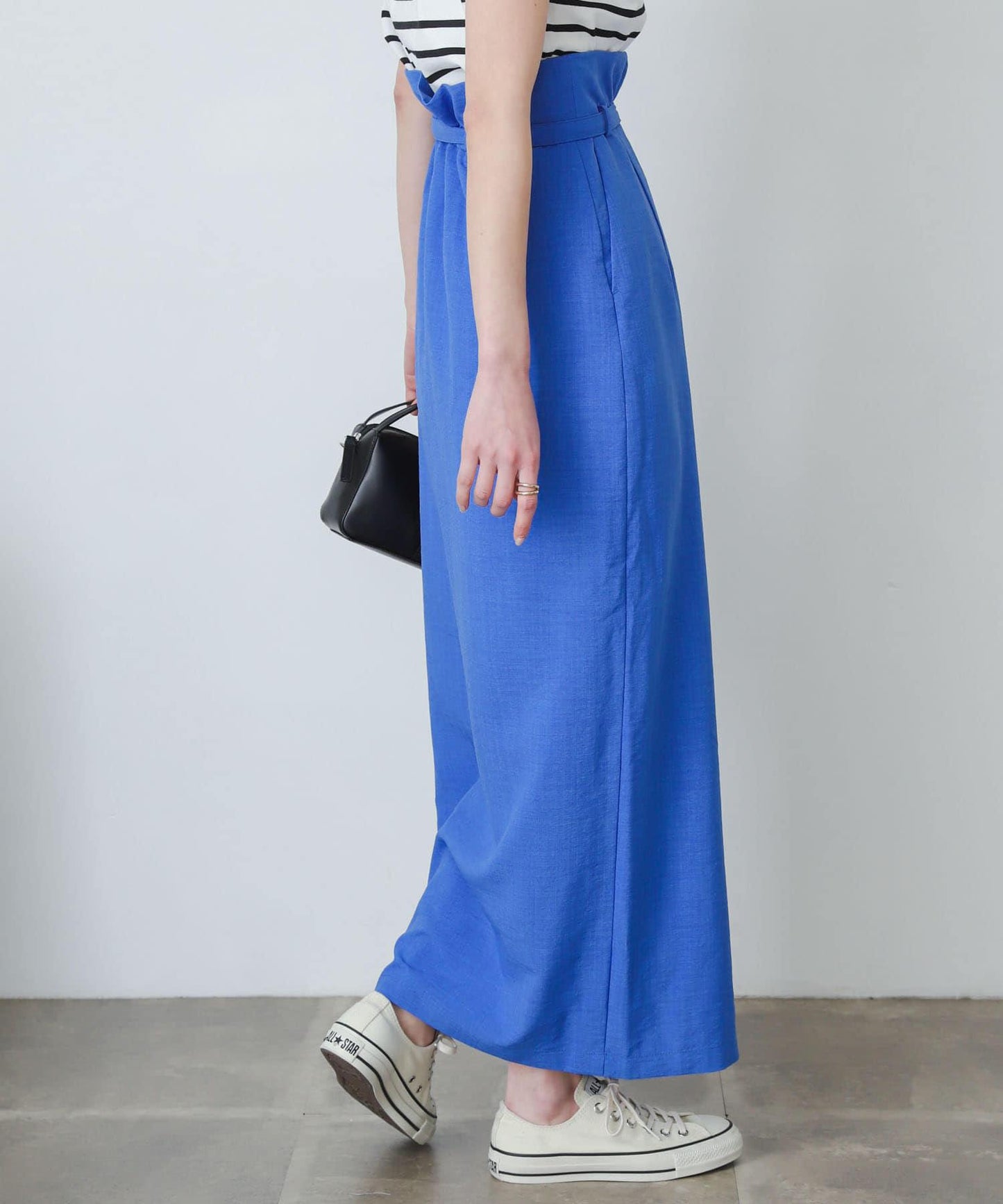 含XS及TALL尺碼 亞麻感高腰裹身半身裙