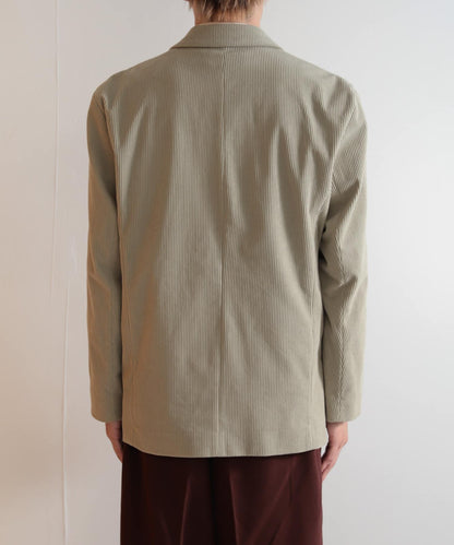 「套裝可搭配」燈芯絨雙排扣寬鬆西裝外套