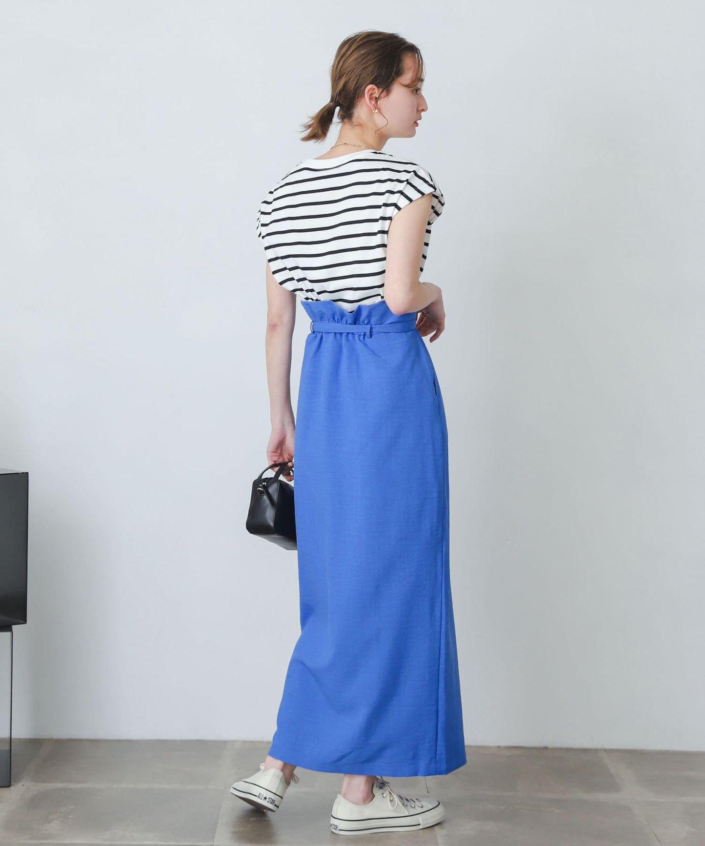 含XS及TALL尺碼 亞麻感高腰裹身半身裙