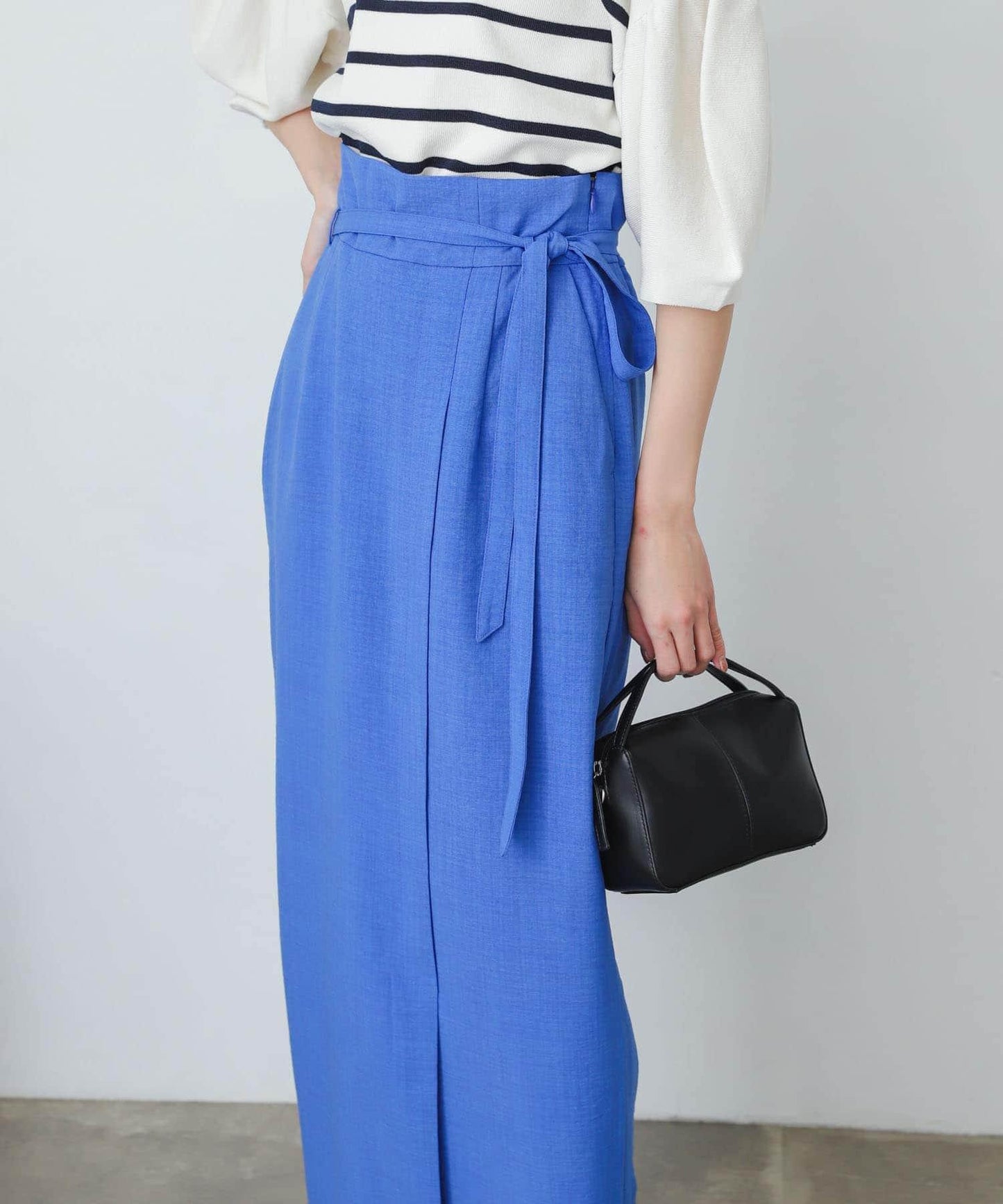 含XS及TALL尺碼 亞麻感高腰裹身半身裙