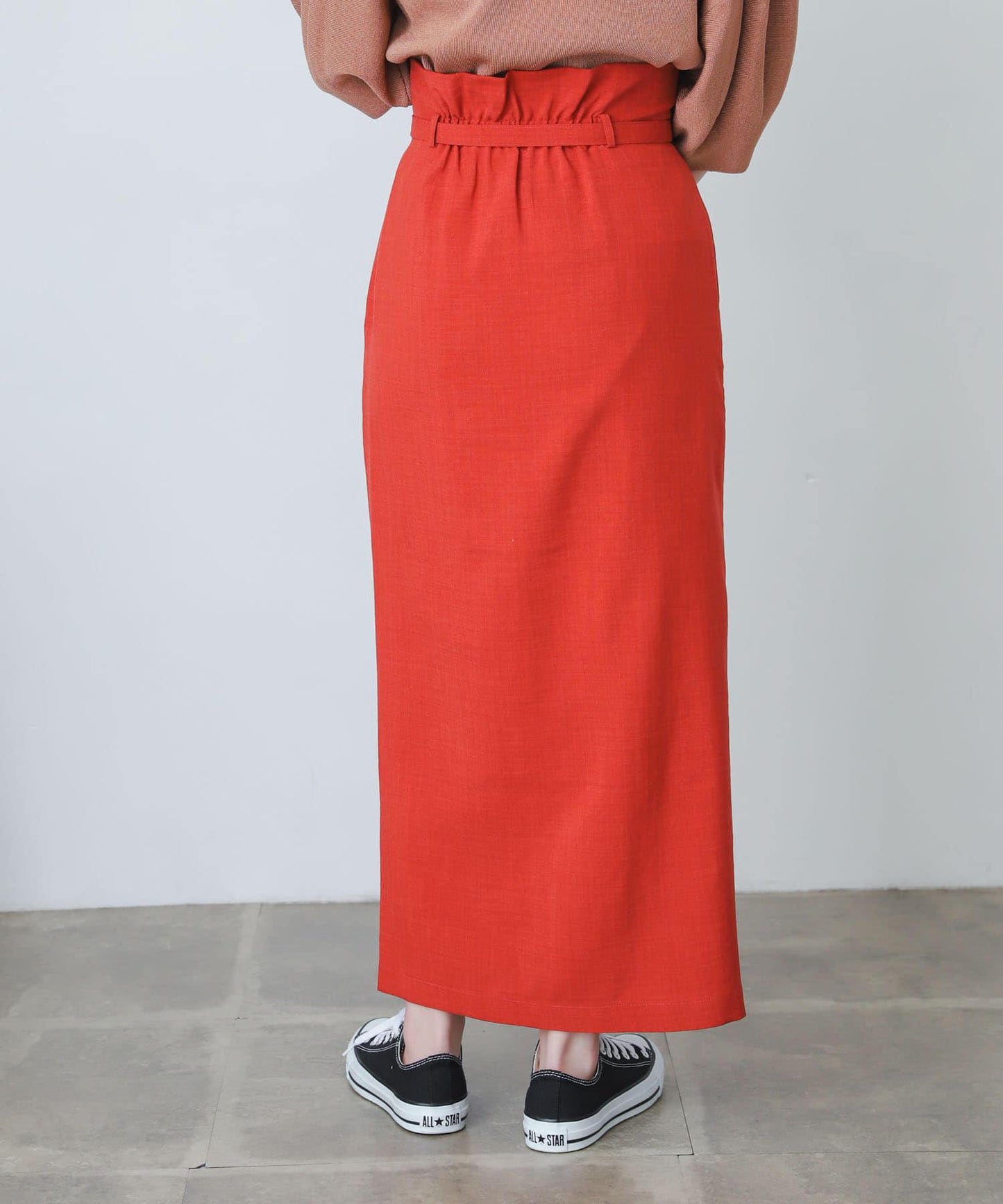 含XS及TALL尺碼 亞麻感高腰裹身半身裙