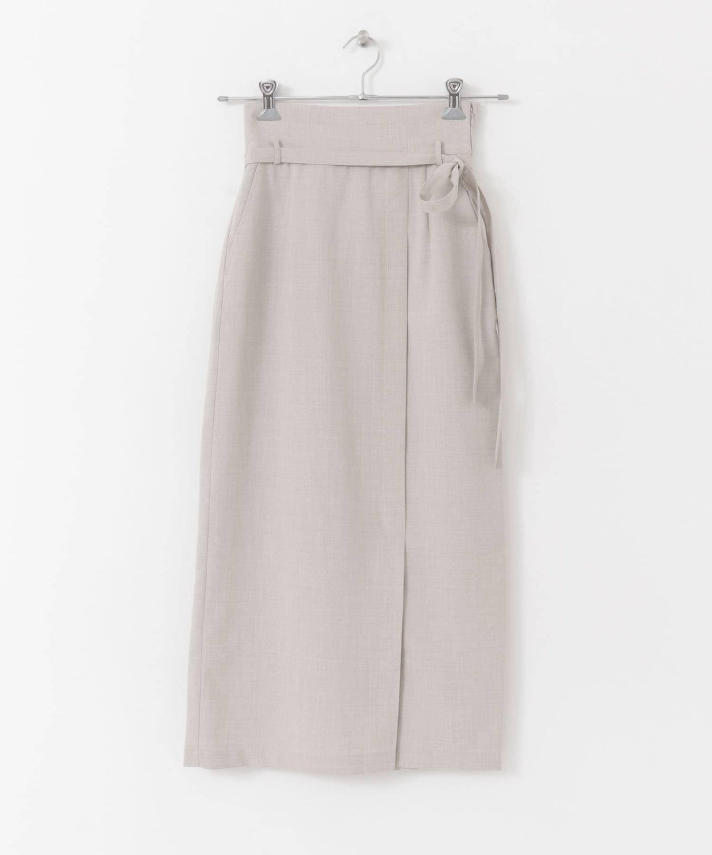 含XS及TALL尺碼 亞麻感高腰裹身半身裙