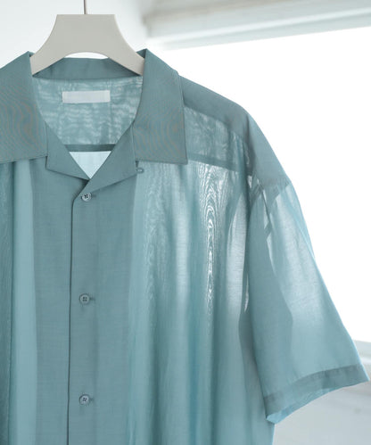 透視香檳色開領襯衫