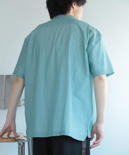 透視香檳色開領襯衫