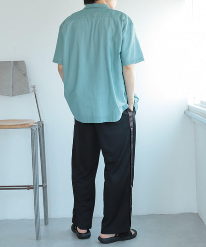 透視香檳色開領襯衫