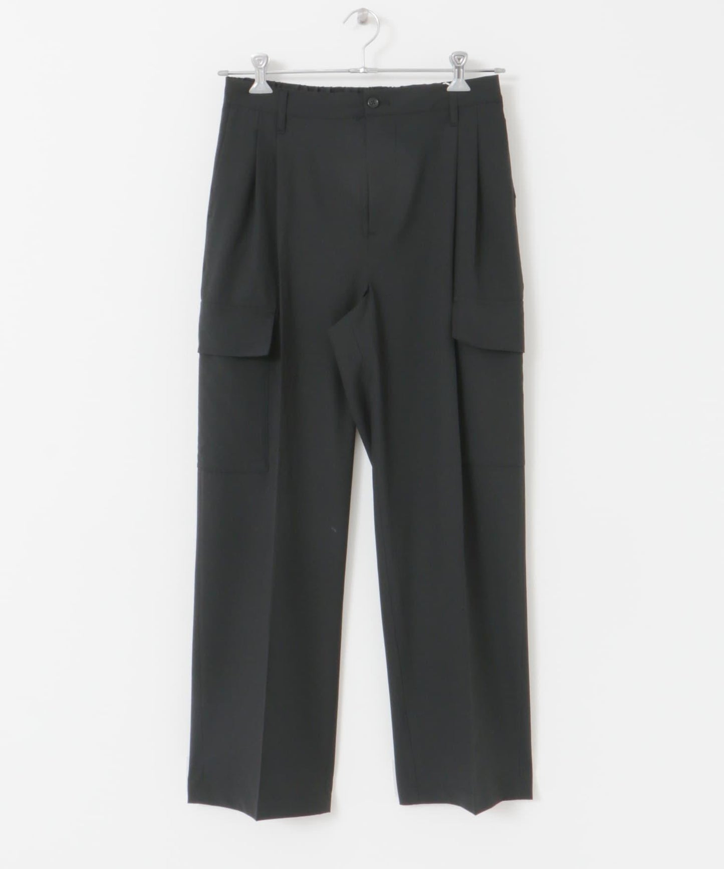 科技感中縫壓褶工裝休閒褲