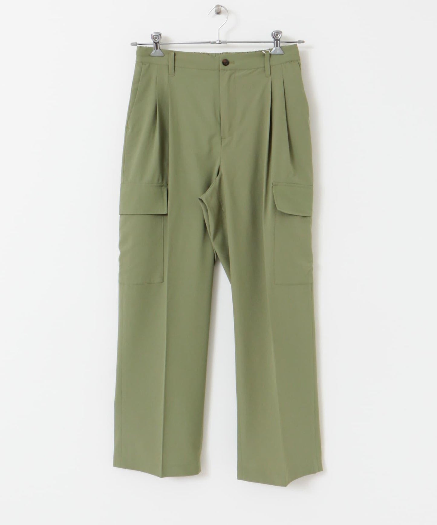 科技感中縫壓褶工裝休閒褲