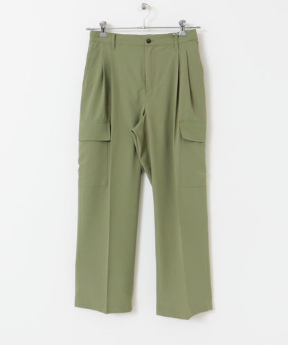 科技感中縫壓褶工裝休閒褲