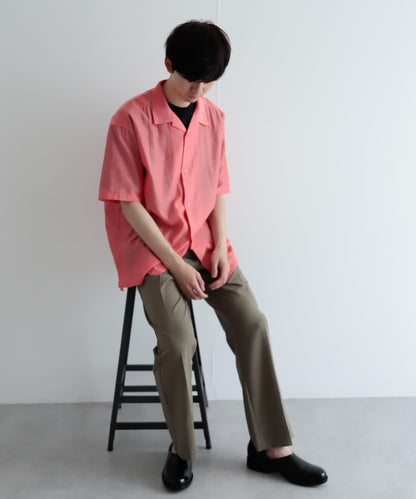 透視香檳色開領襯衫