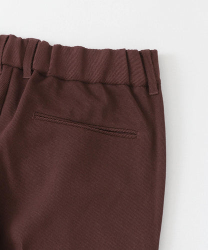 硬挺斜紋中線直筒褲