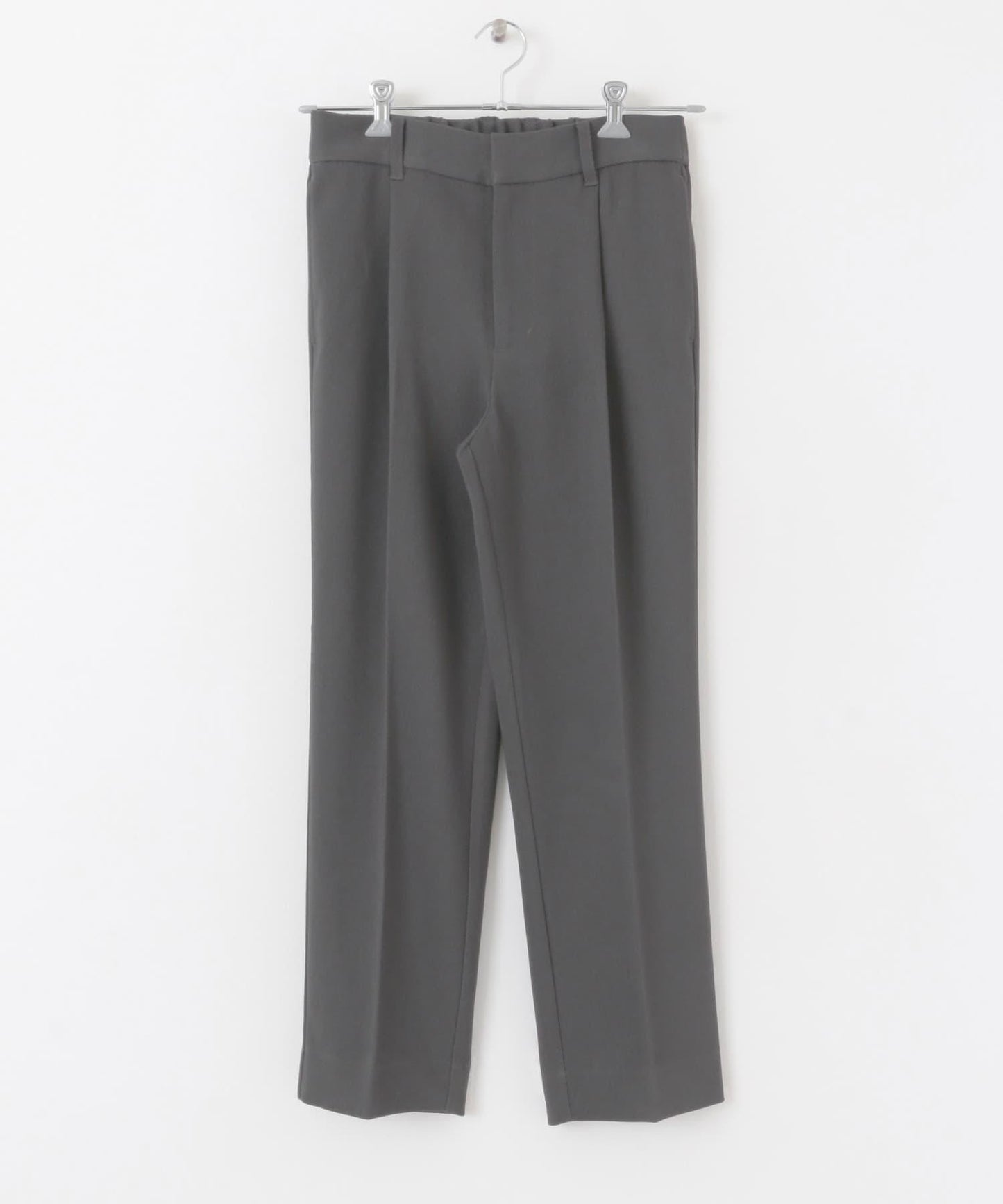 硬挺斜紋中線直筒褲