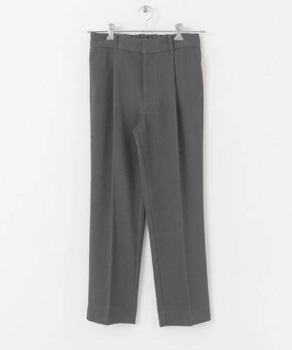 硬挺斜紋中線直筒褲