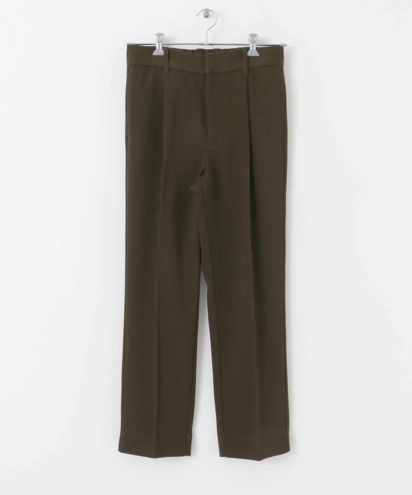 硬挺斜紋中線直筒褲