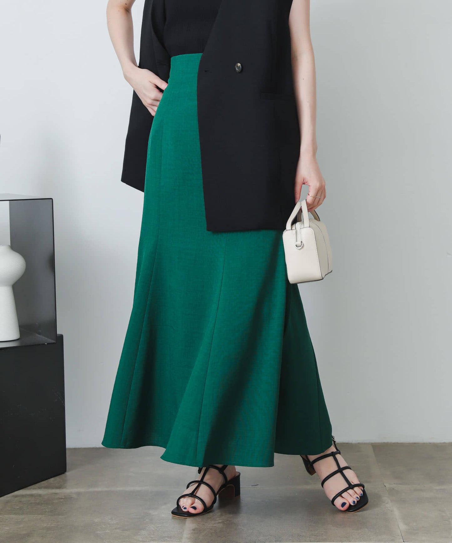 亞麻風美人魚裙