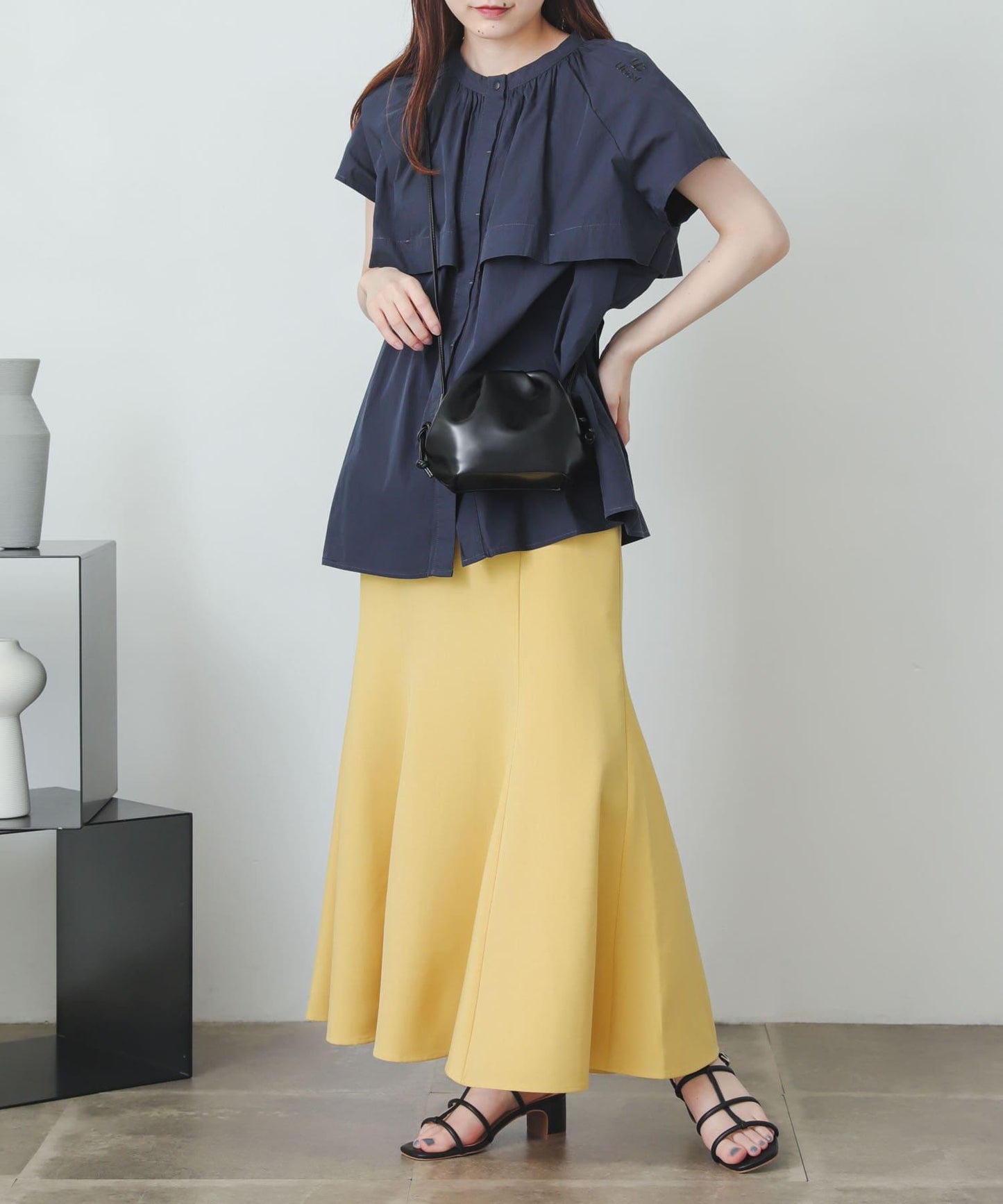 亞麻風美人魚裙