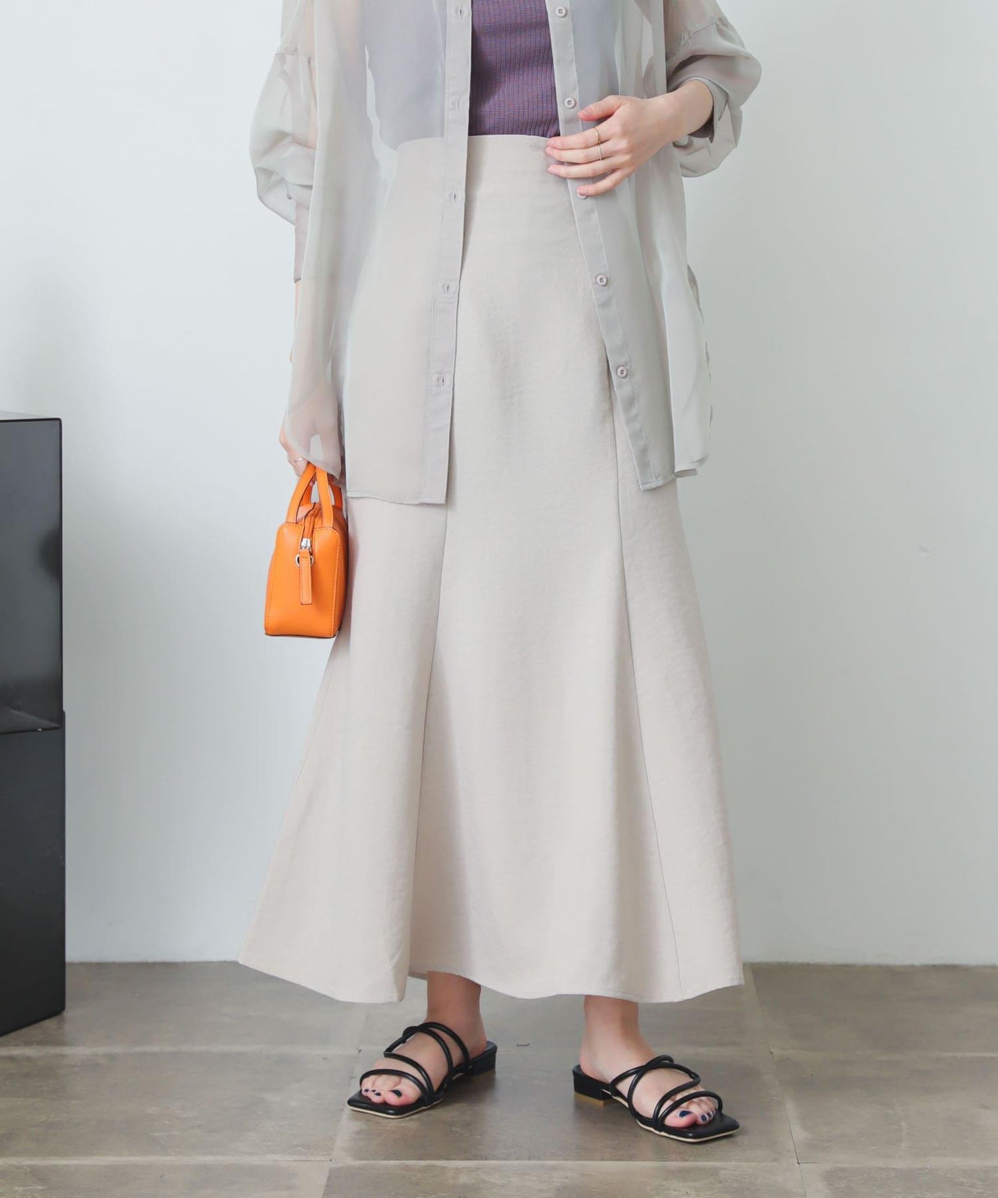 亞麻風美人魚裙