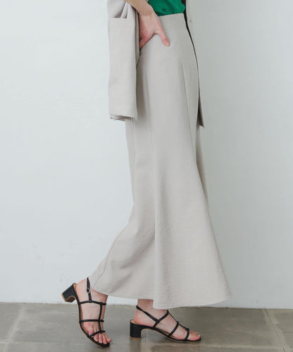 亞麻風美人魚裙