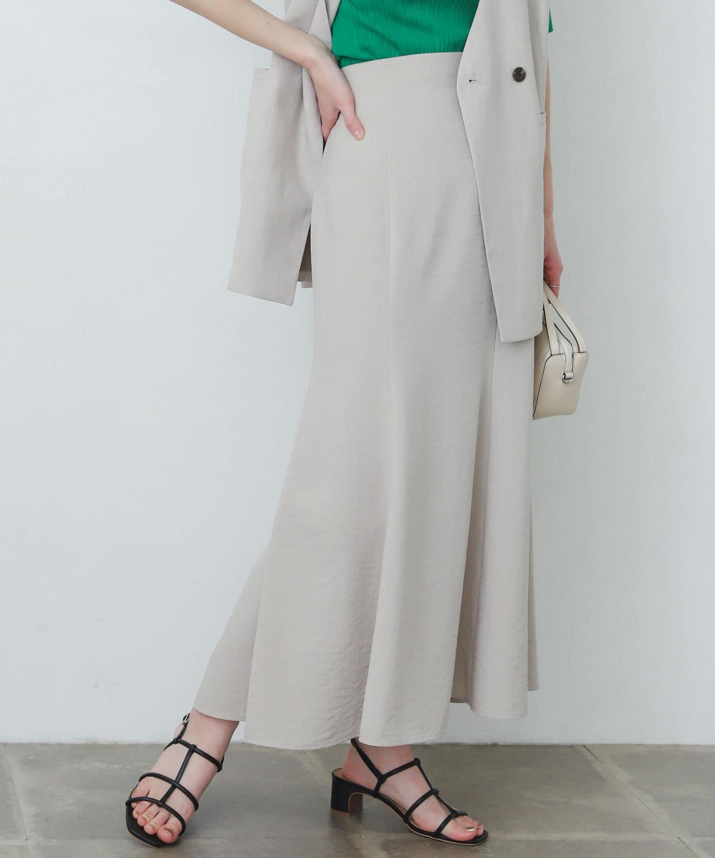 亞麻風美人魚裙