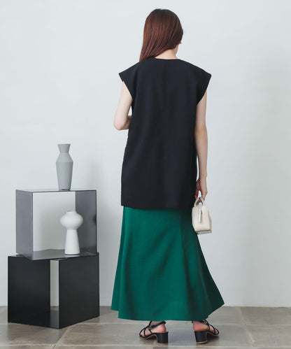 亞麻風美人魚裙