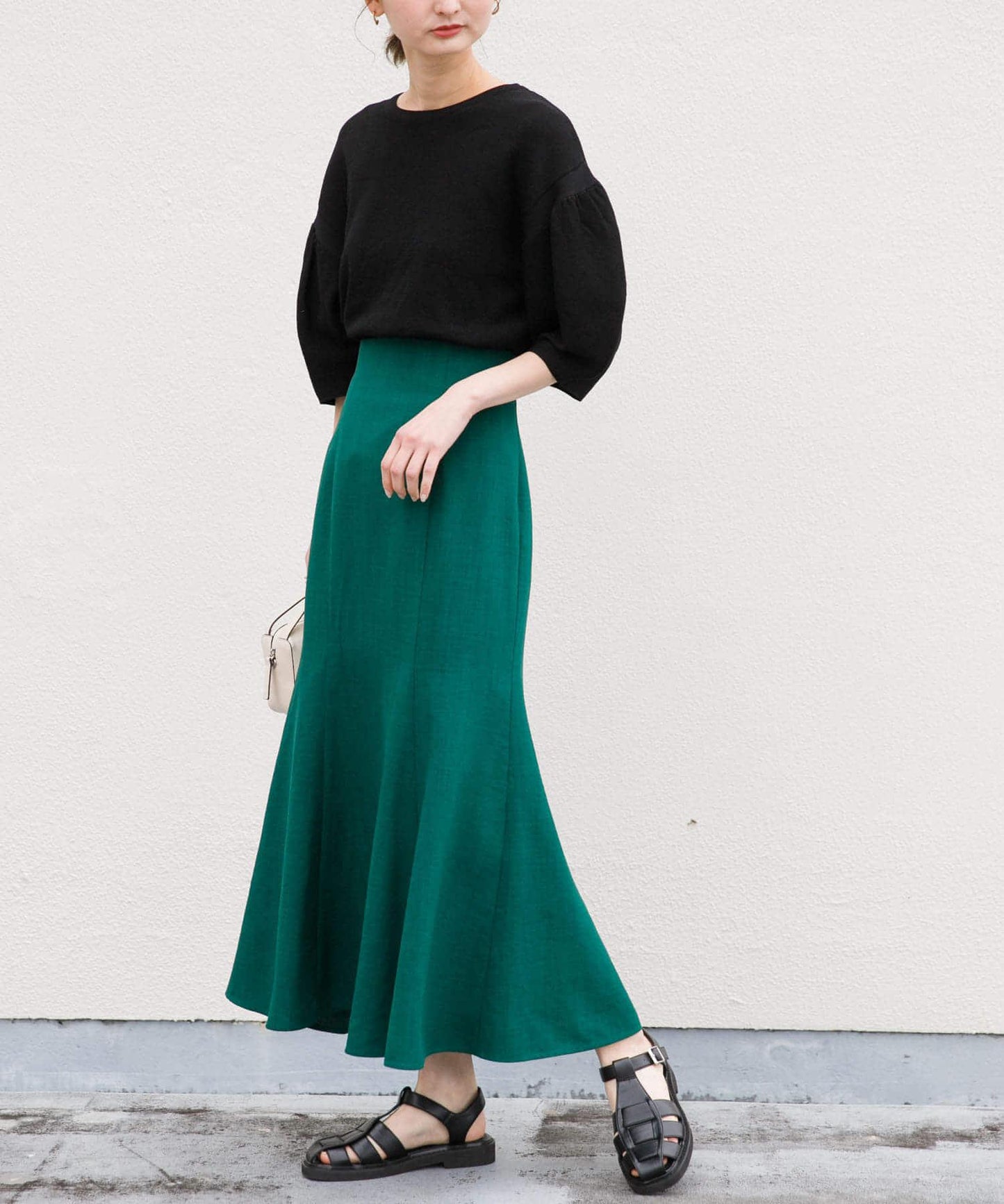 亞麻風美人魚裙