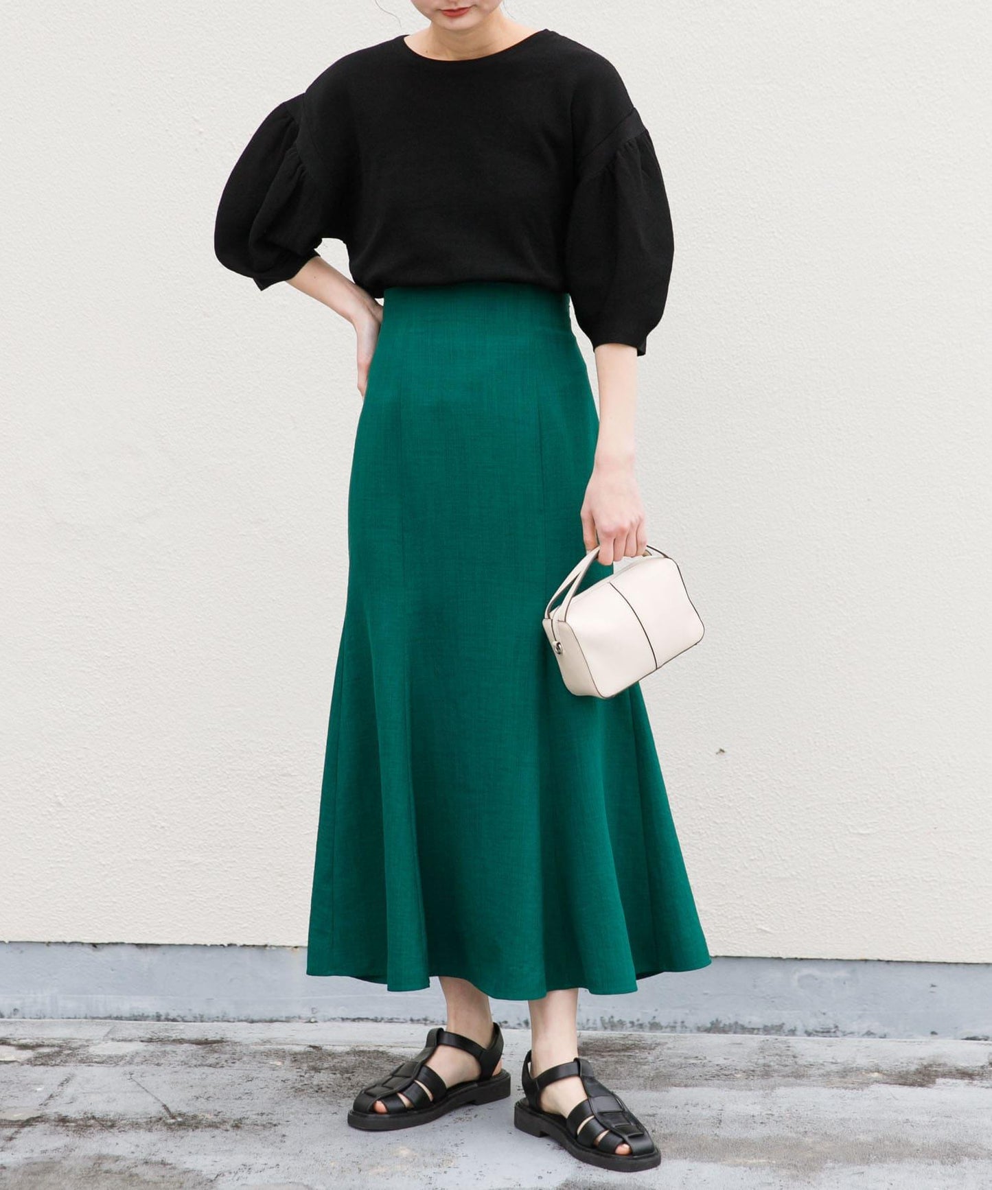 亞麻風美人魚裙