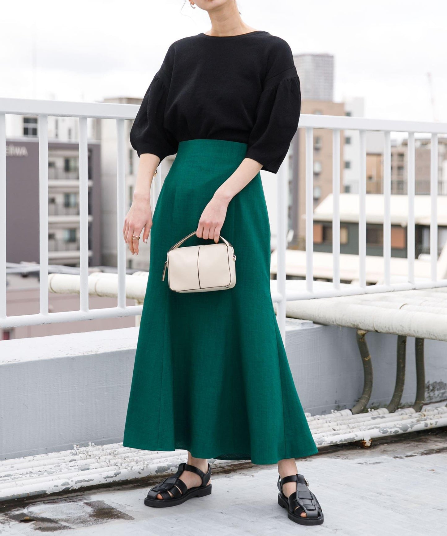 亞麻風美人魚裙