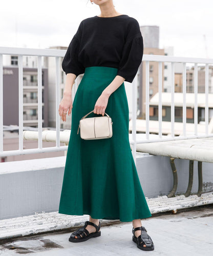 亞麻風美人魚裙