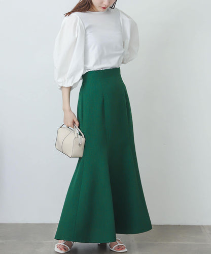 亞麻風美人魚裙