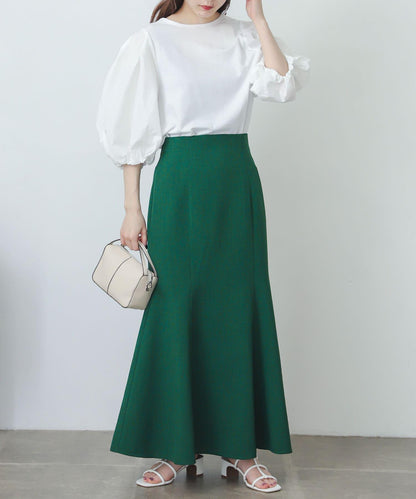 亞麻風美人魚裙